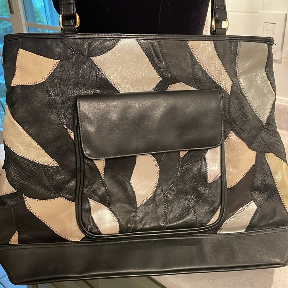 Leather Patchwork Tote - image 2